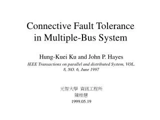 Connective Fault Tolerance in Multiple-Bus System