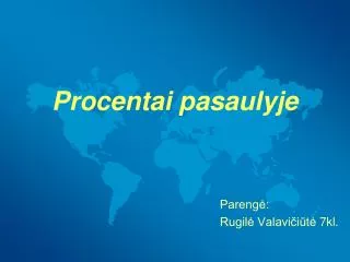 procentai pasaulyje