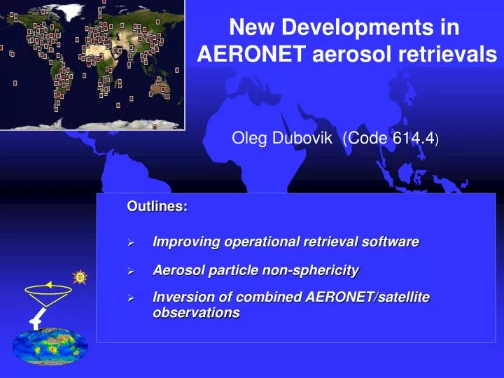 new developments in aeronet aerosol retrievals