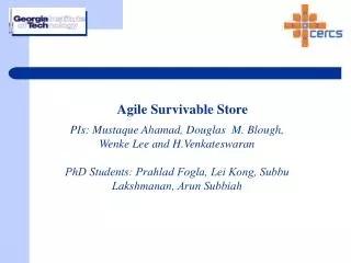 Agile Survivable Store