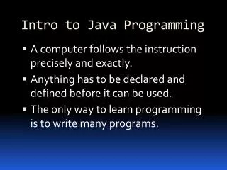 Intro to Java Programming