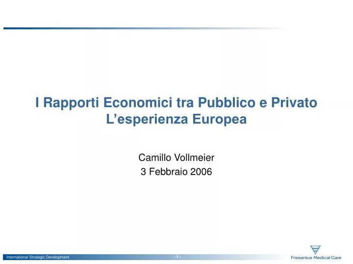 i rapporti economici tra pubblico e privato l esperienza europea