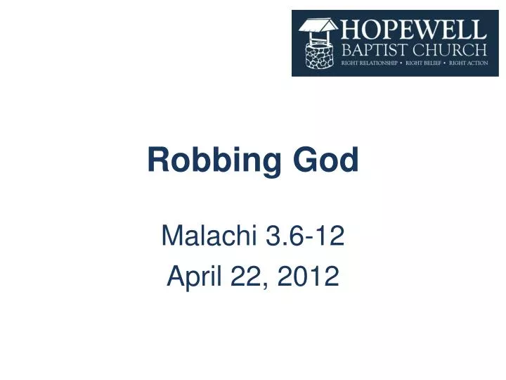 robbing god