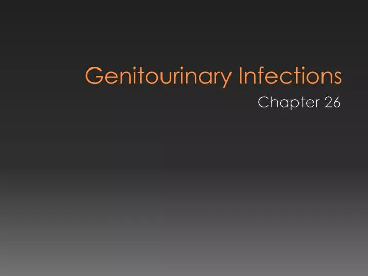 genitourinary infections