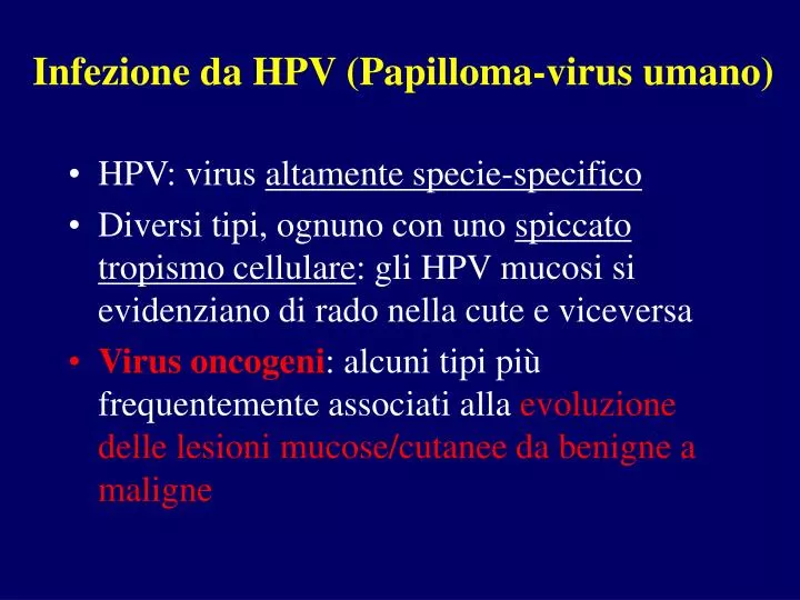 infezione da hpv papilloma virus umano