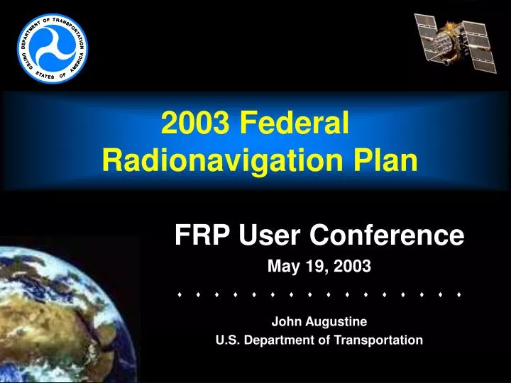 2003 federal radionavigation plan