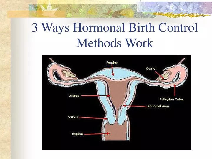 3 ways hormonal birth control methods work