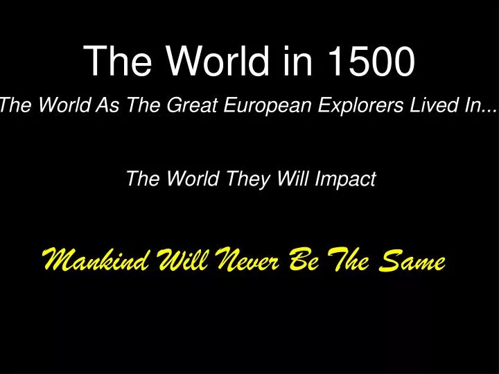 the world in 1500