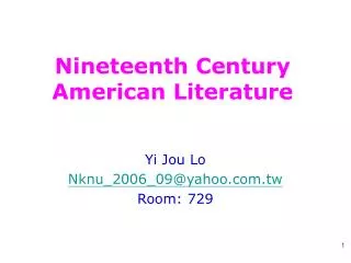 nineteenth century american literature