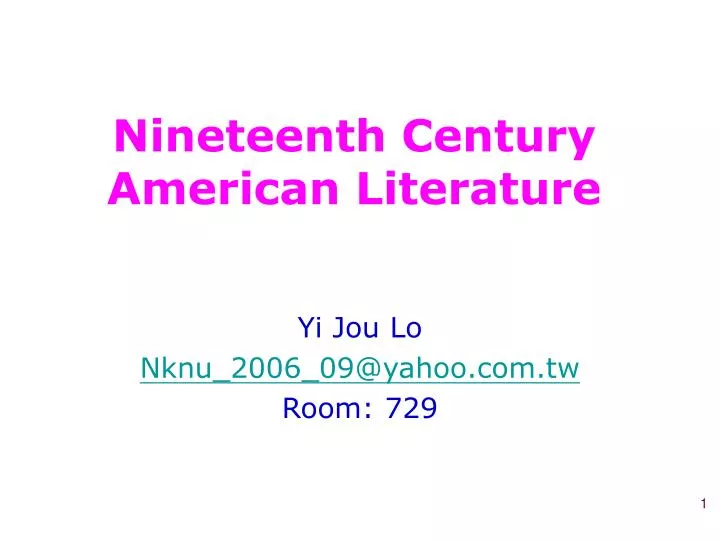 nineteenth century american literature