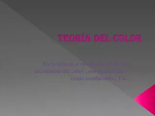 teor a del color