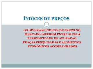 ndices de pre os