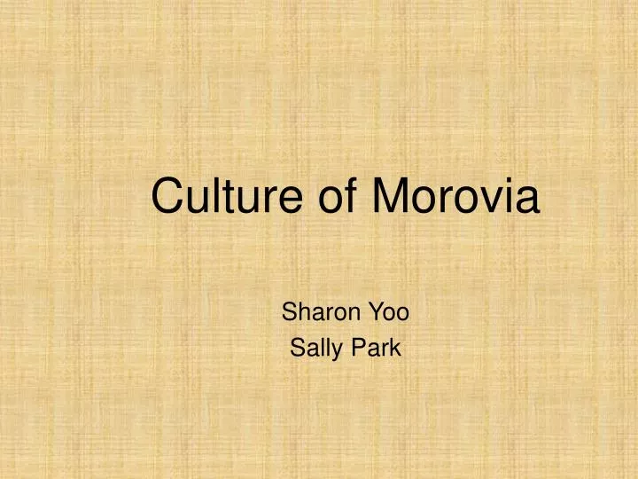 culture of morovia