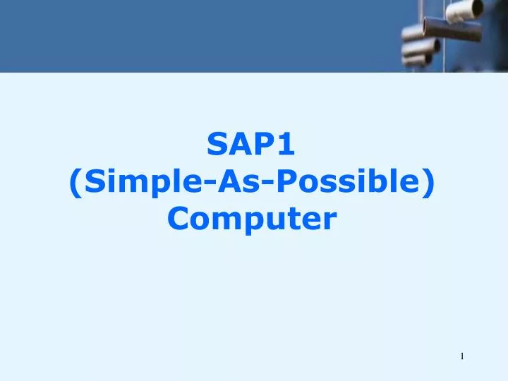 sap1 simple as possible computer