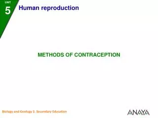 METHODS OF CONTRACEPTION