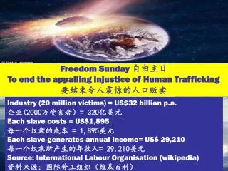 Freedom Sunday ???? To end the appalling injustice of Human Trafficking ????????????