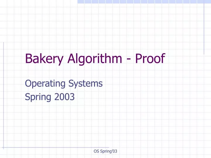 bakery algorithm proof