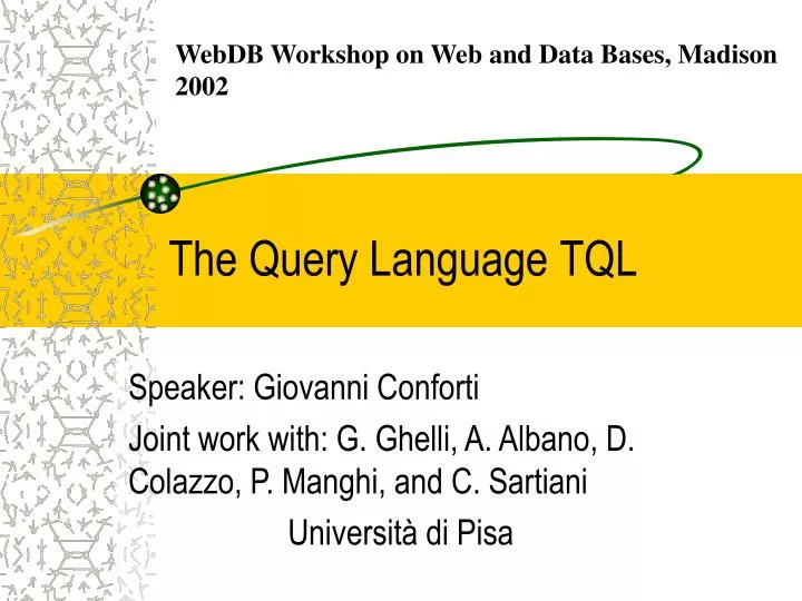 the query language tql