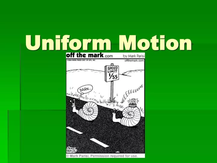 uniform motion