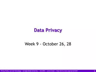 Data Privacy