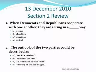 13 December 2010 Section 2 Review