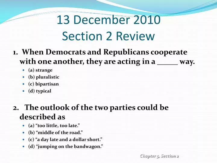 13 december 2010 section 2 review