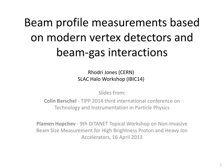 beam profile measurements based on modern vertex detectors and beam gas interactions