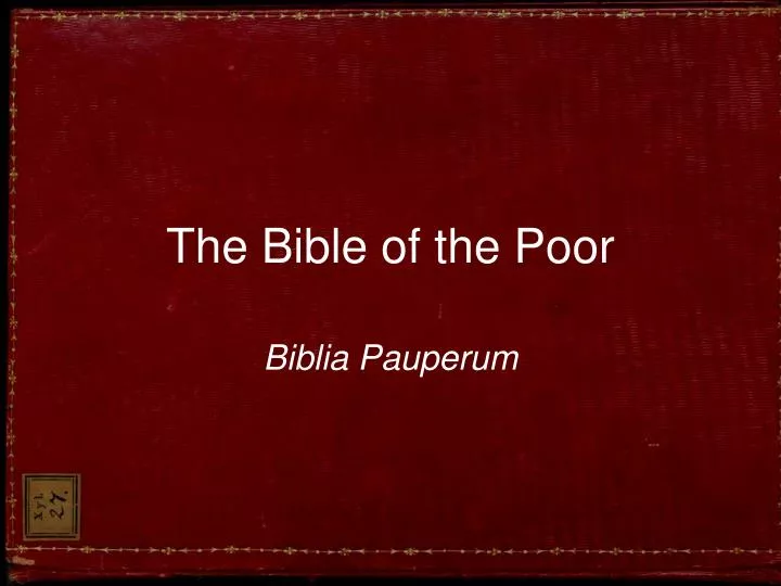 the bible of the poor