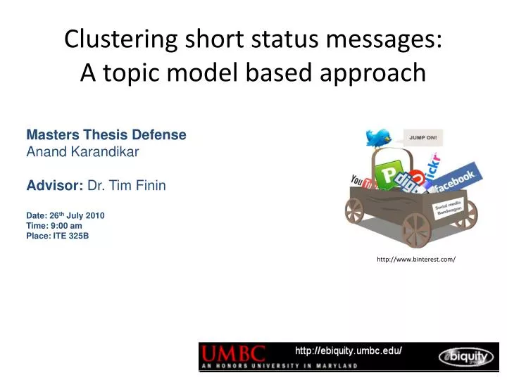 clustering short status messages a topic model based approach