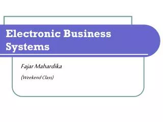 electronic business systems