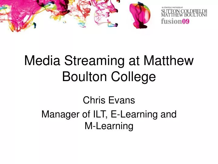 media streaming at matthew boulton college