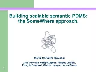 Building scalable semantic PDMS: the SomeWhere approach.