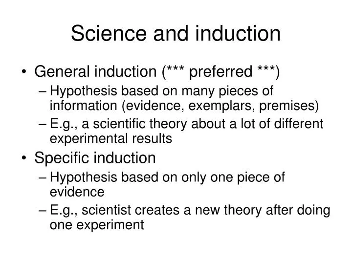 science and induction