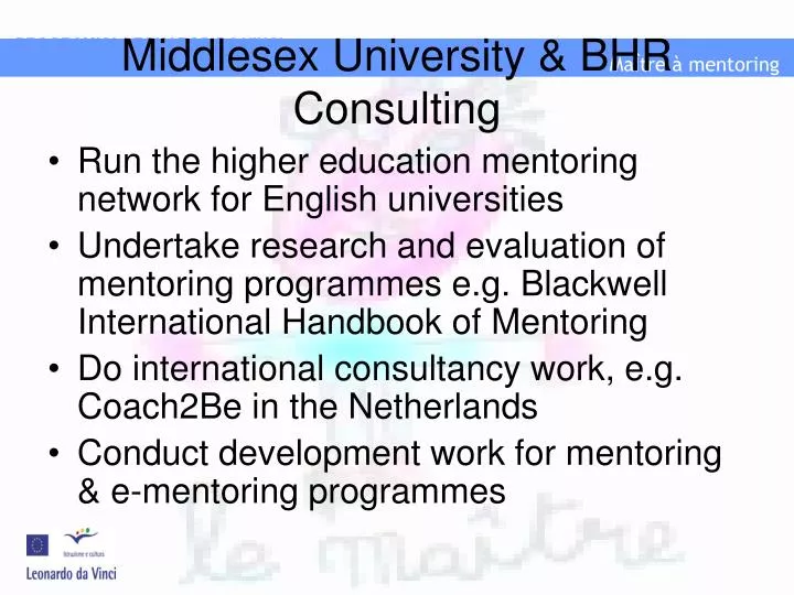 middlesex university bhr consulting