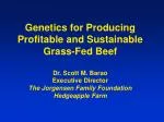 Enhancing Grass-Fed Beef Production through Genetics for Profitability and Sustainability - slide 1