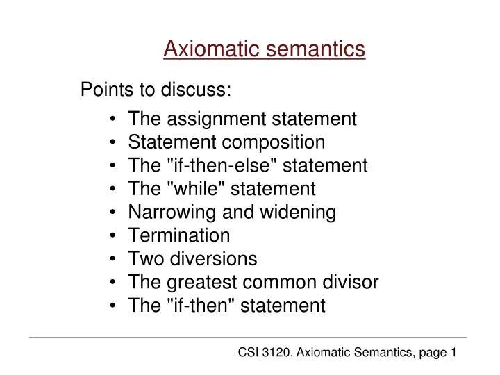 axiomatic semantics