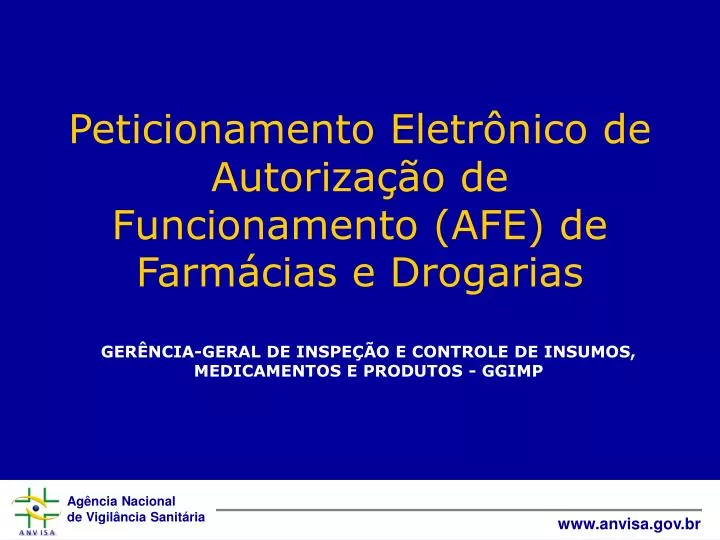 peticionamento eletr nico de autoriza o de funcionamento afe de farm cias e drogarias