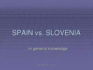 SPAIN vs. SLOVENIA