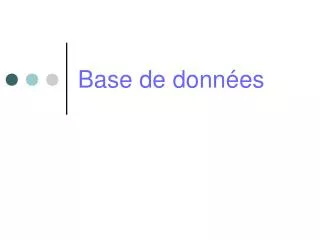 base de donn es