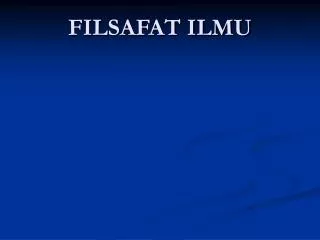 filsafat ilmu