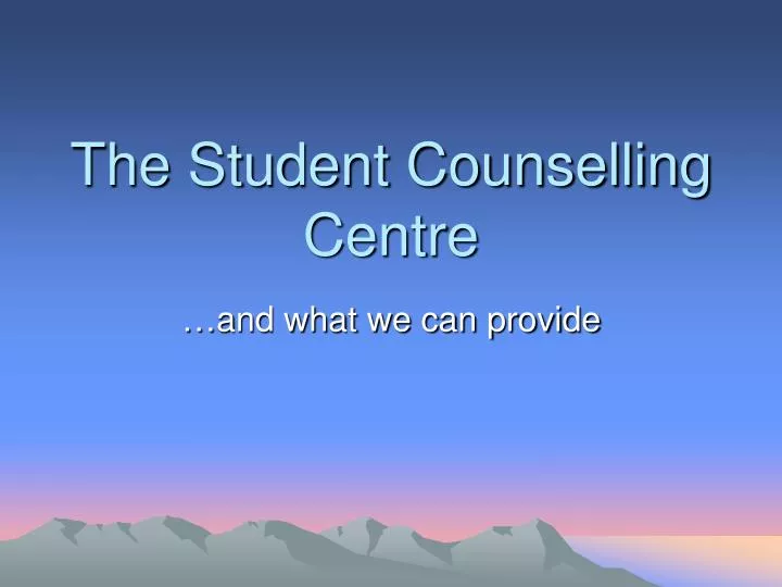 the student counselling centre