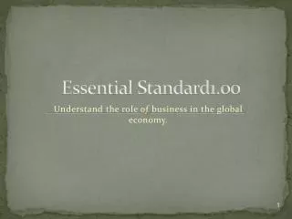 Essential Standard1.00