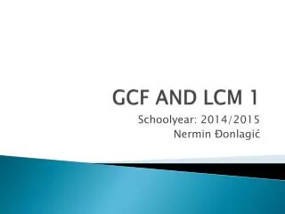 GCF AND LCM 1