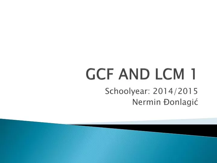 gcf and lcm 1