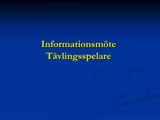 informationsm te t vlingsspelare