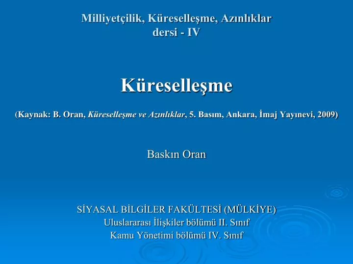 milliyet ilik k reselle me az nl klar dersi iv