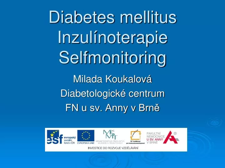 diabetes mellitus inzul noterapie selfmonitoring