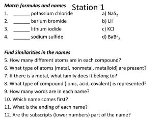 station 1
