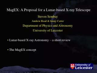 MagEX: A Proposal for a Lunar-based X-ray Telescope