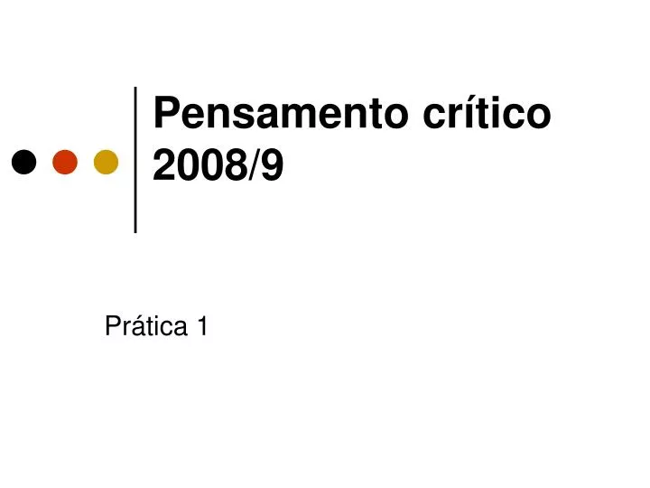 pensamento cr tico 2008 9